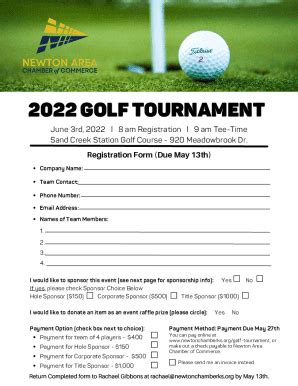 golf outing registration online.